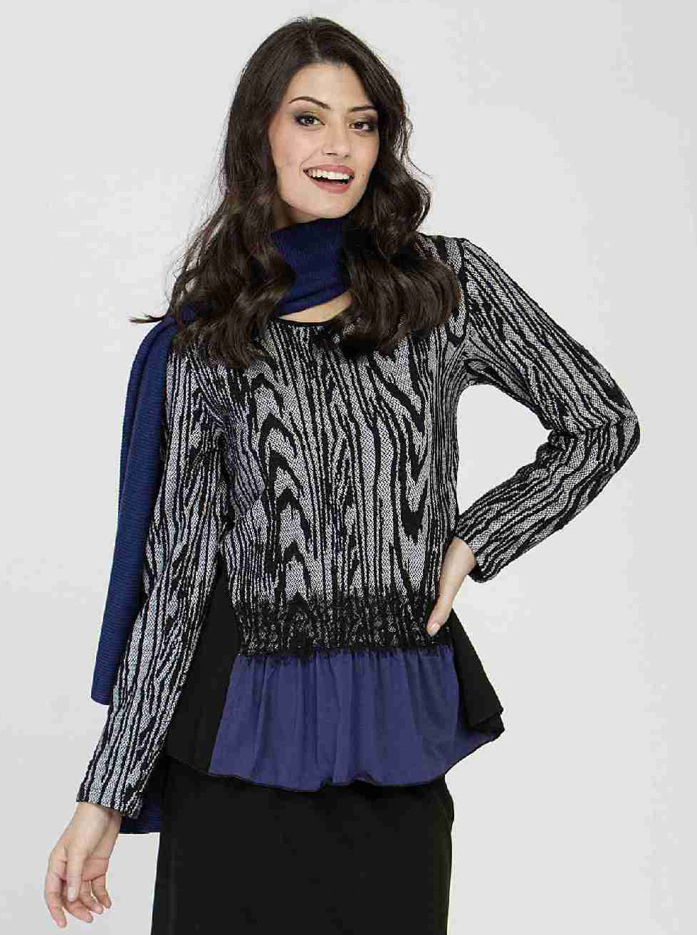 Maloka: Jacquard Ruffles On Ruffles Sweater SOLD OUT