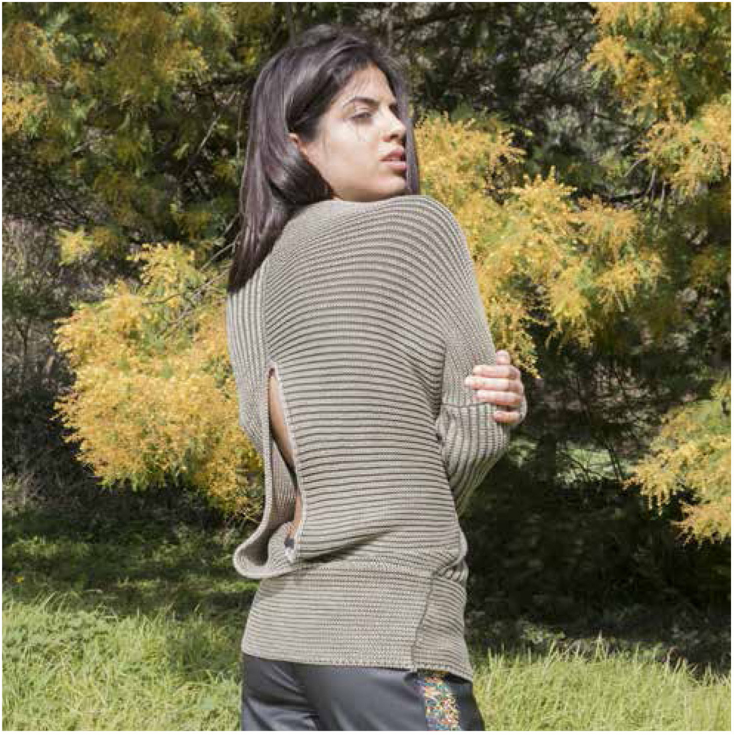 Savage Culture: Cutout Flower Cotton Sweater Larissa SOLD OUT