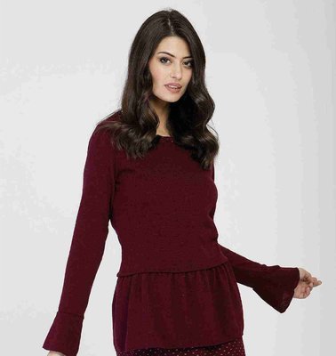 Maloka: Soft Ruffles Wool Tricot Sweater (Few Left!) Maloka: Soft Ruffles Wool Tricot Sweater (Few Left!)