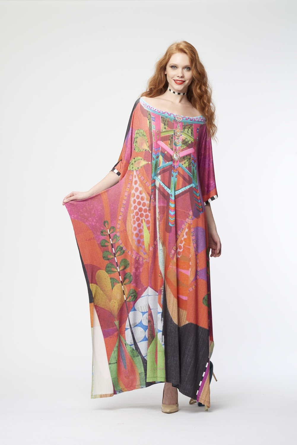 IPNG:  Pink Lotus Colorium Shawl Dress SOLD OUT