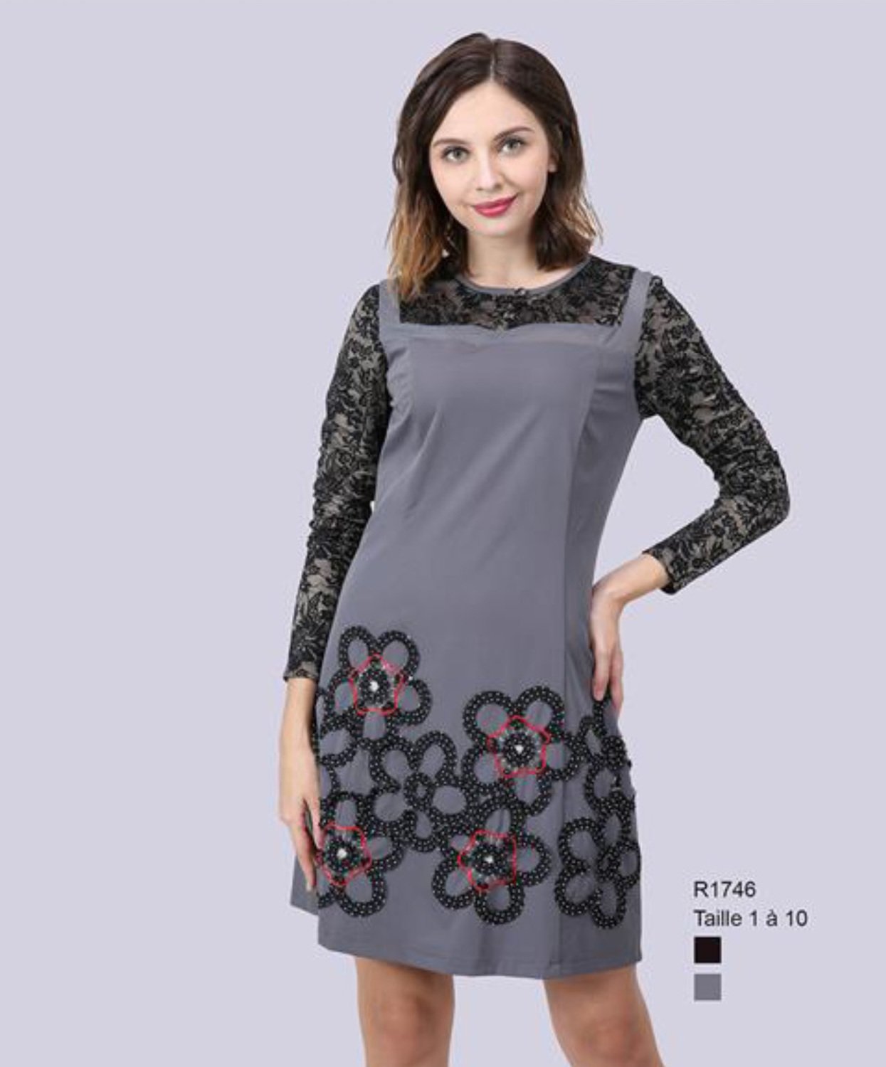 L33 Paris: Black Daisy Dress SOLD OUT