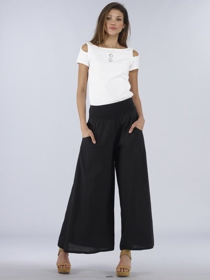 Luna Luz: Feather Light High Waisted Cotton Pant (Ships Immed, 1 Left!