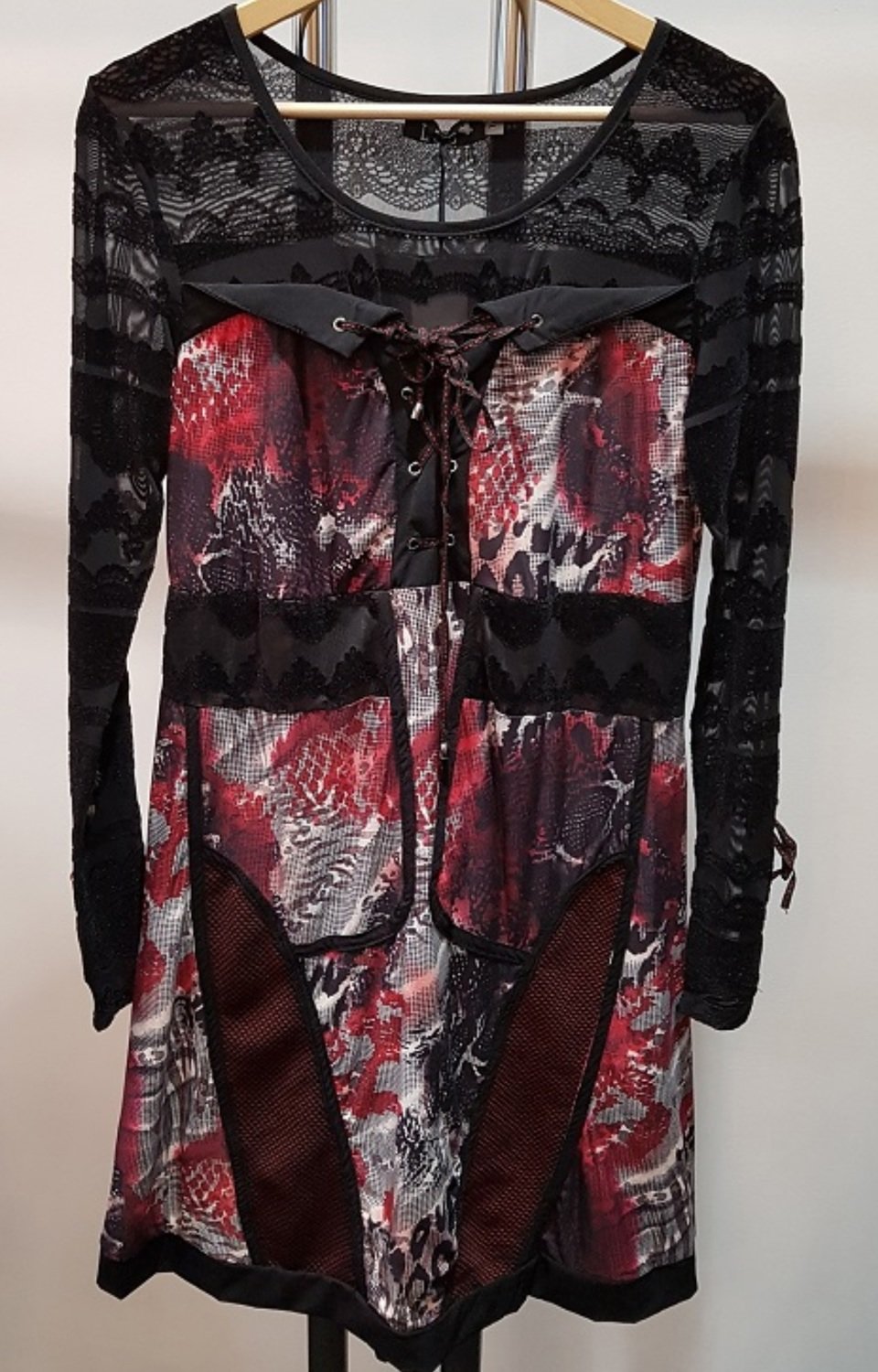 L33 Paris: Corset Tied Bodice Cherry Dress/Tunic SOLD OUT