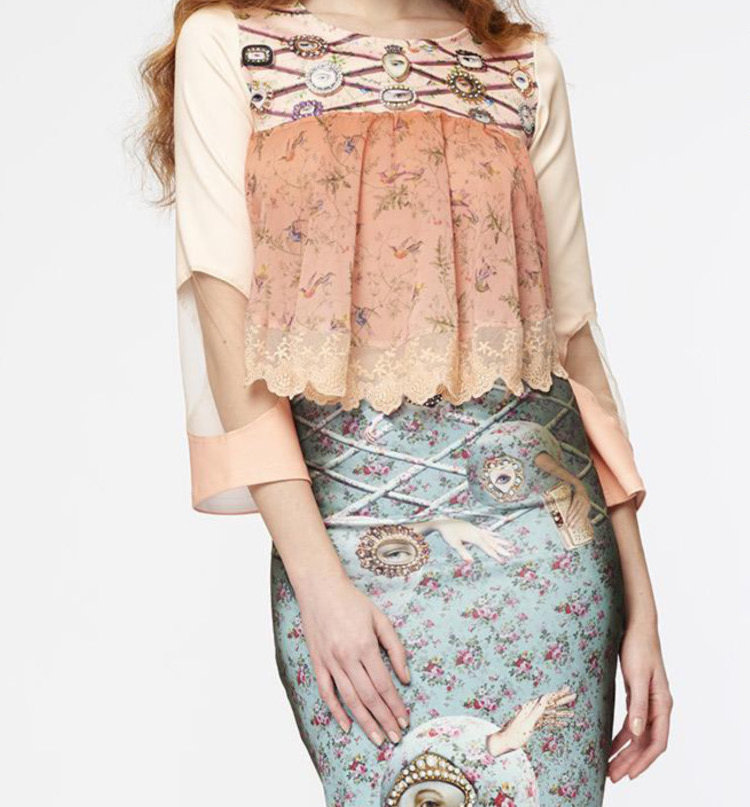 IPNG: Eyes On You Cutout Arabesque Crop Top SOLD OUT