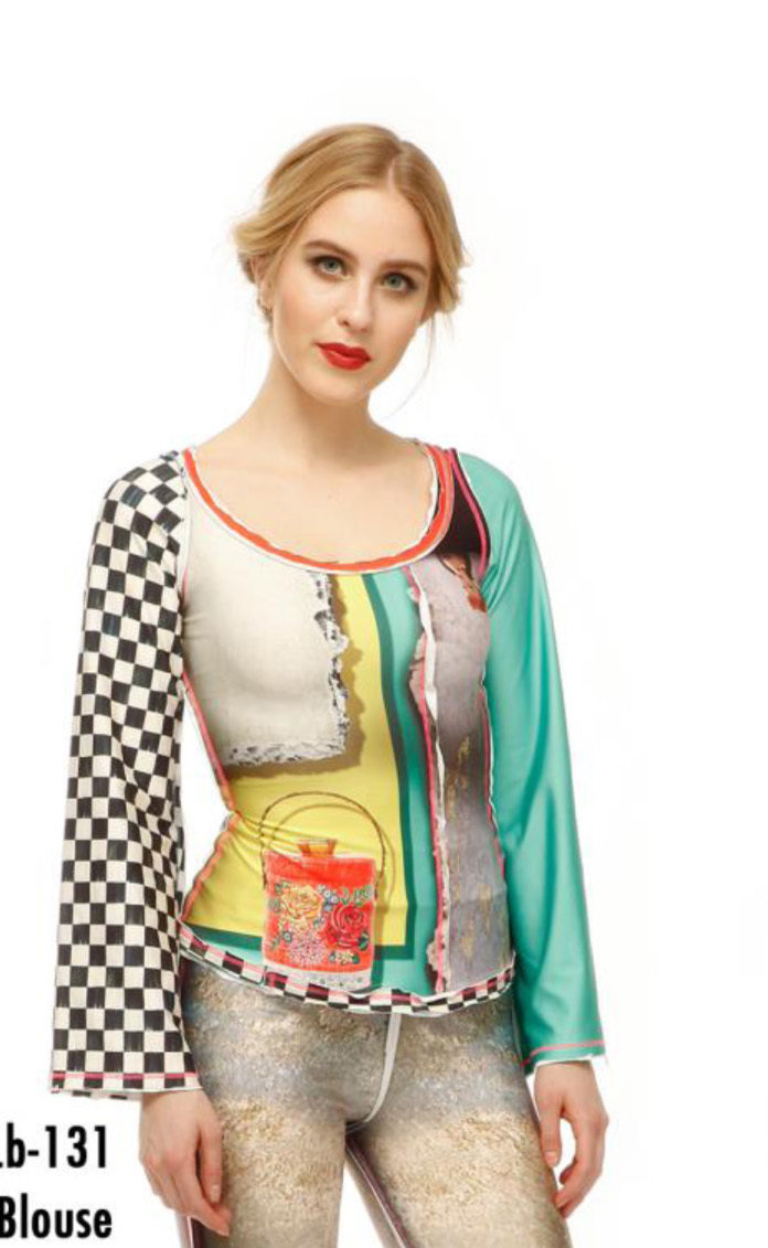 IPNG: Buckets of Perfume Colorblock Illusion Tunic (Ship Immed in M/L, 1 Left!)