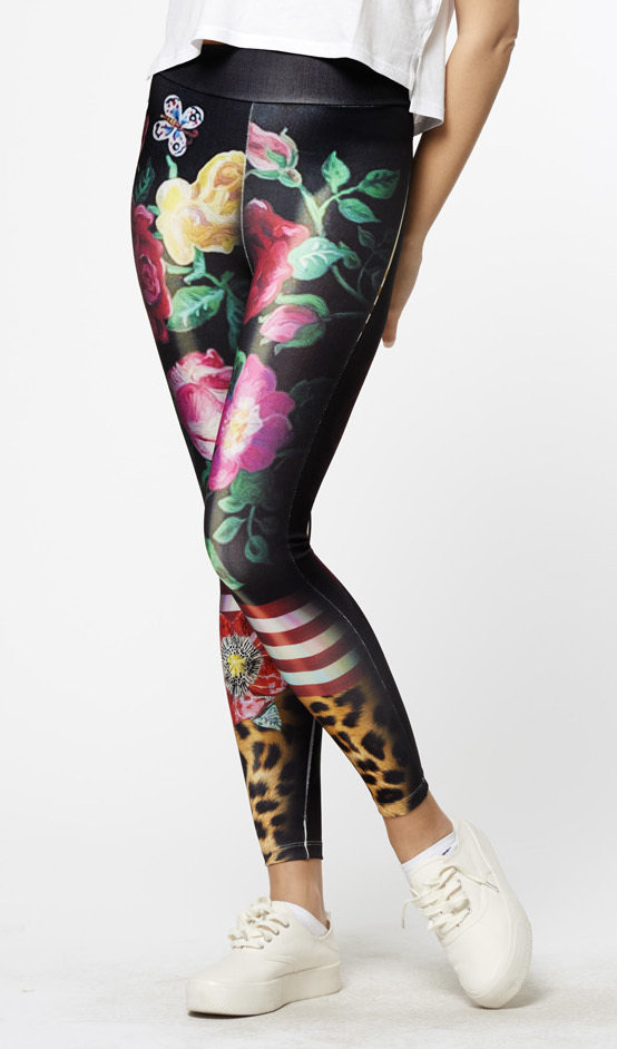 IPNG: Midwinter Night&#39;s Colorblock Bouquet Illusion Legging