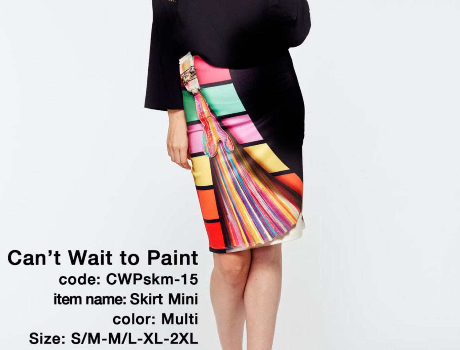 IPNG: Flirty Paintress 3-D Midi Skirt SOLD OUT