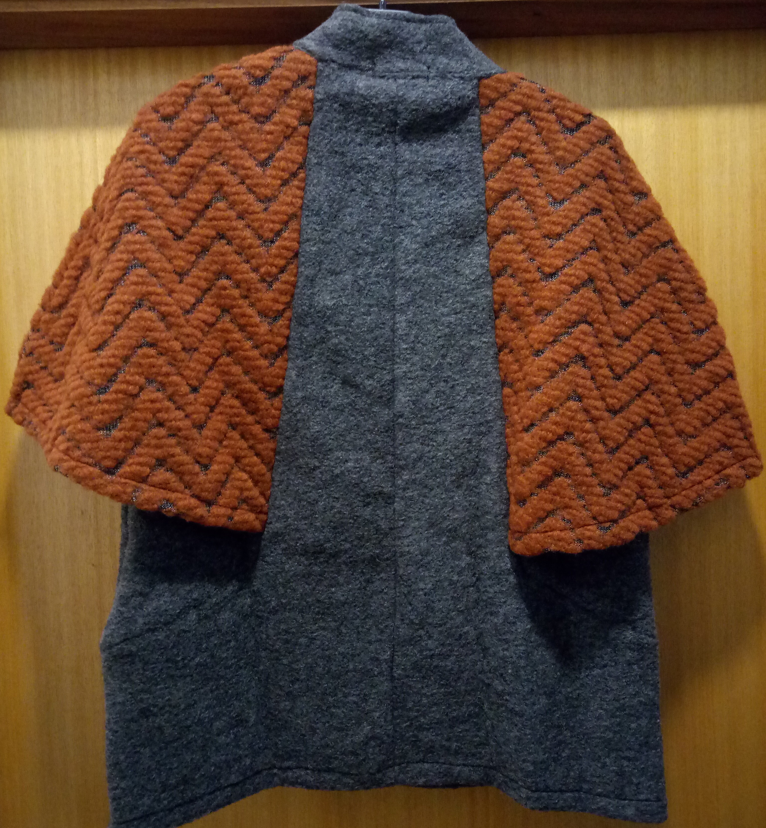 Maloka: Jacquard Wool Buttoned Down Shawl Vest (Non Itchy: Boiled Wool, Few Left & More Colors!)