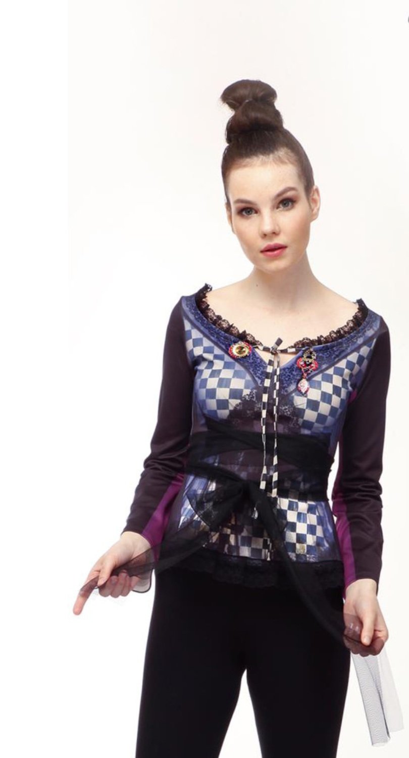 IPNG: Purple Winter Corset Illusion Top
