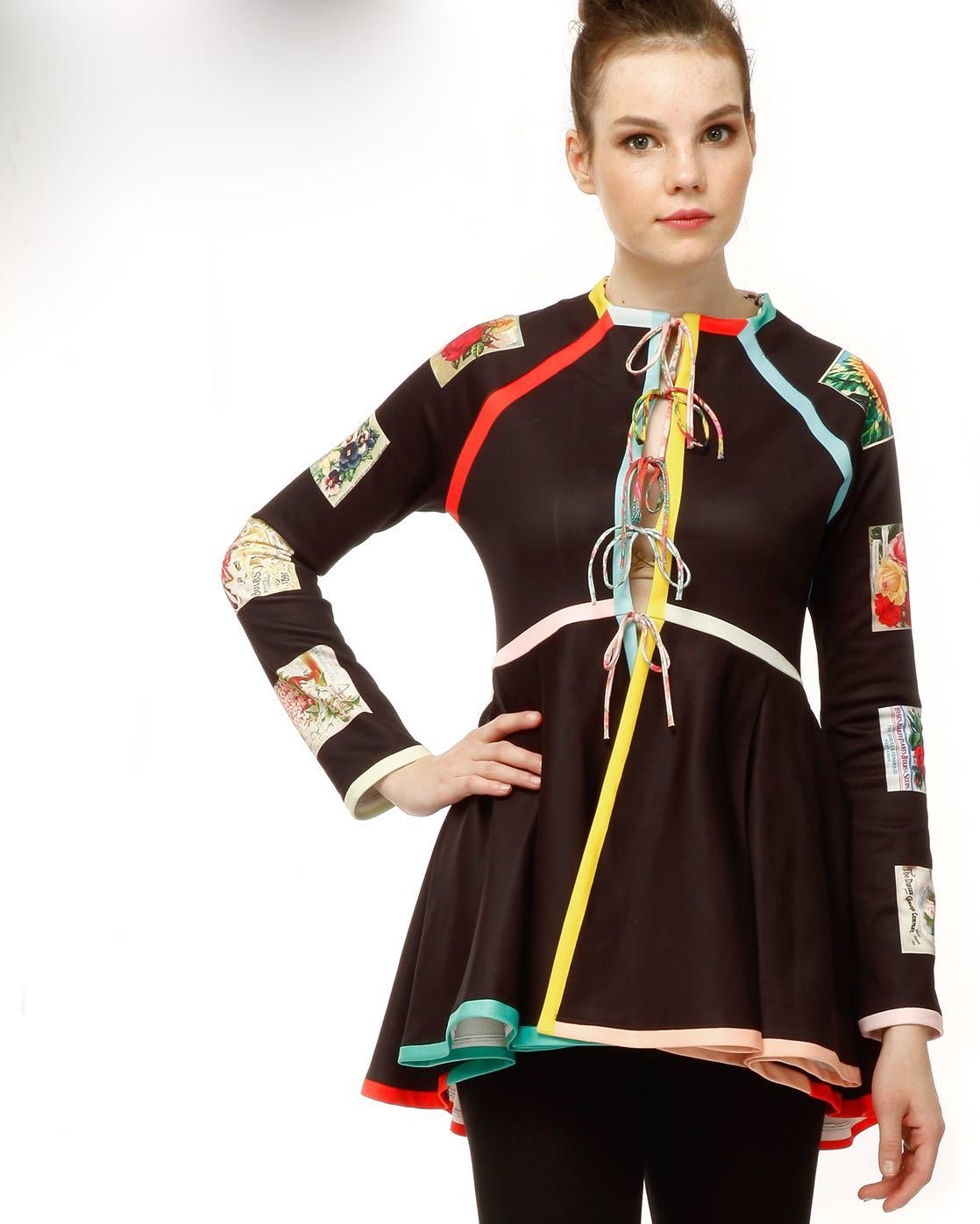 IPNG: Ribboned Perfume Buckets Fit &amp; Flare Jacket