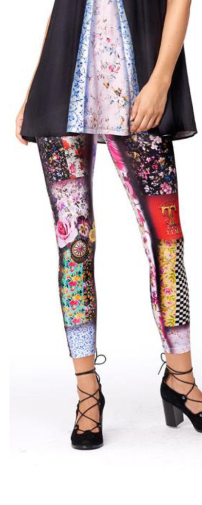 IPNG: Tea Time Rosette Patchwork Illusion Legging SOLD OUT