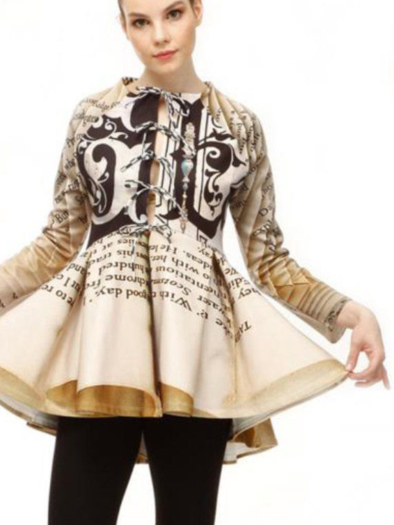 IPNG: Whimsical 3D Pages of Champagne Truffles Illusion Jacket SOLD OUT