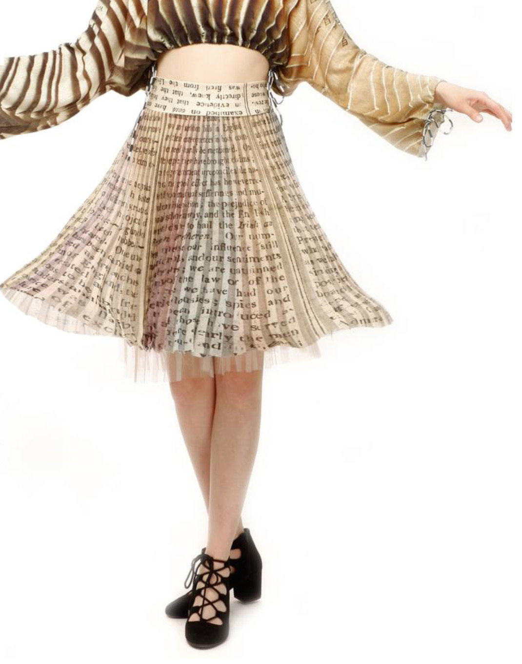 IPNG: 3D Pages of Champagne Truffles Illusion Flare Skirt SOLD OUT