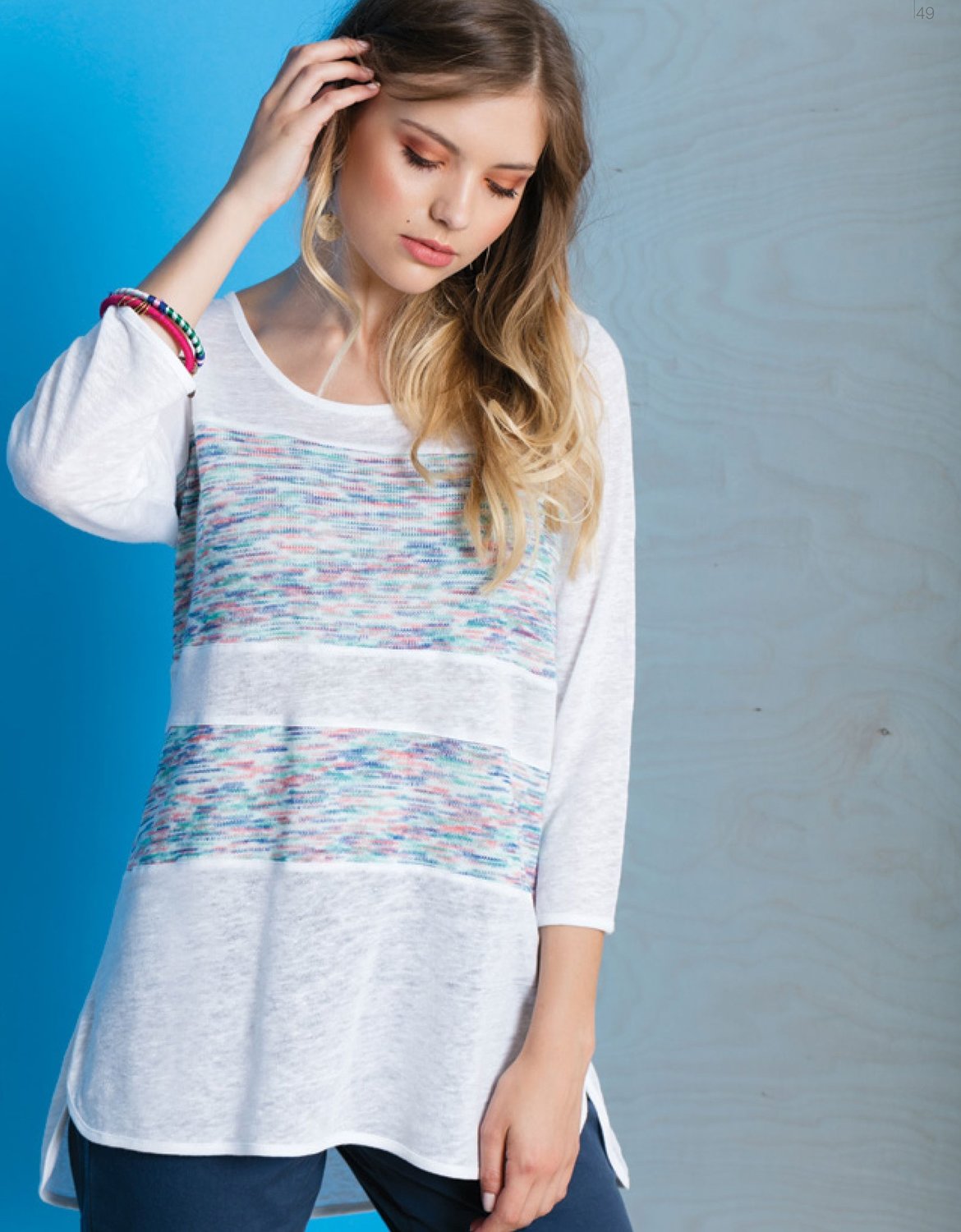 Maloka: Shades Of A Snowy Sky Linen High Low Tunic (Few Left!)