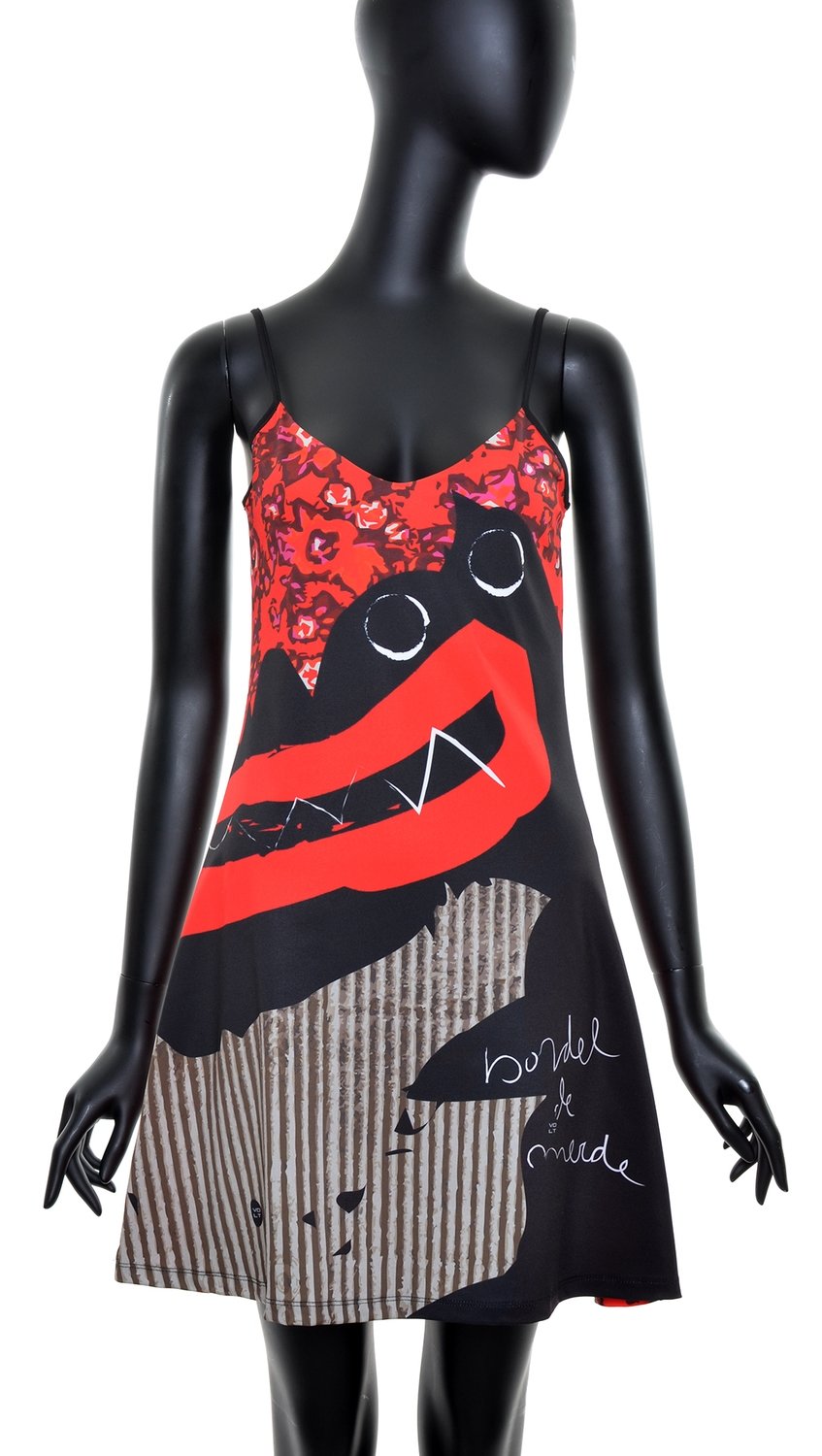 Volt Design: Kissing Croc Abstract Art Sling Dress (Ships Immed in Large!)