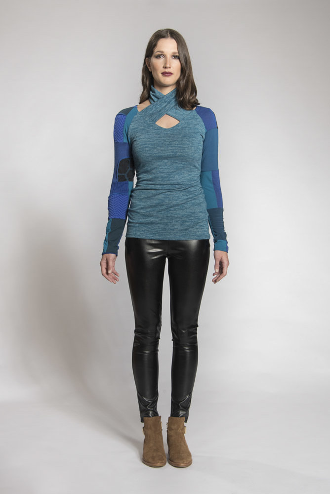Myco Anna: French Twist Keyhole Patchwork Tunic (1 Left!)