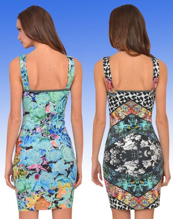 Eroke Italy: Orange Rose Asymmetrical Sheath Dress SOLD OUT