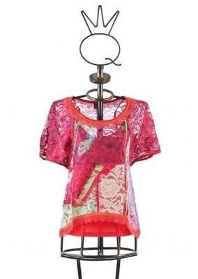 Save The Queen: Floral Lace Cotton Flared Tunic