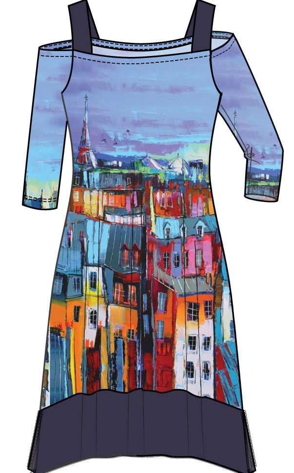 Simply Art Dolcezza: Colors Of Fairytale Chateaus Asymmetrical Art Dress SOLD OUT