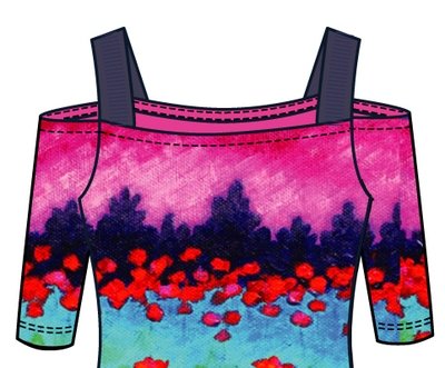 Simply Art Dolcezza: Fuschia Pink Indigo Cold Shoulder Art Tunic SOLD OUT
