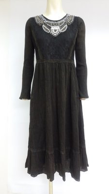 Savage Culture: Bittersweet Embroidered Truffle Midi Dress Antika