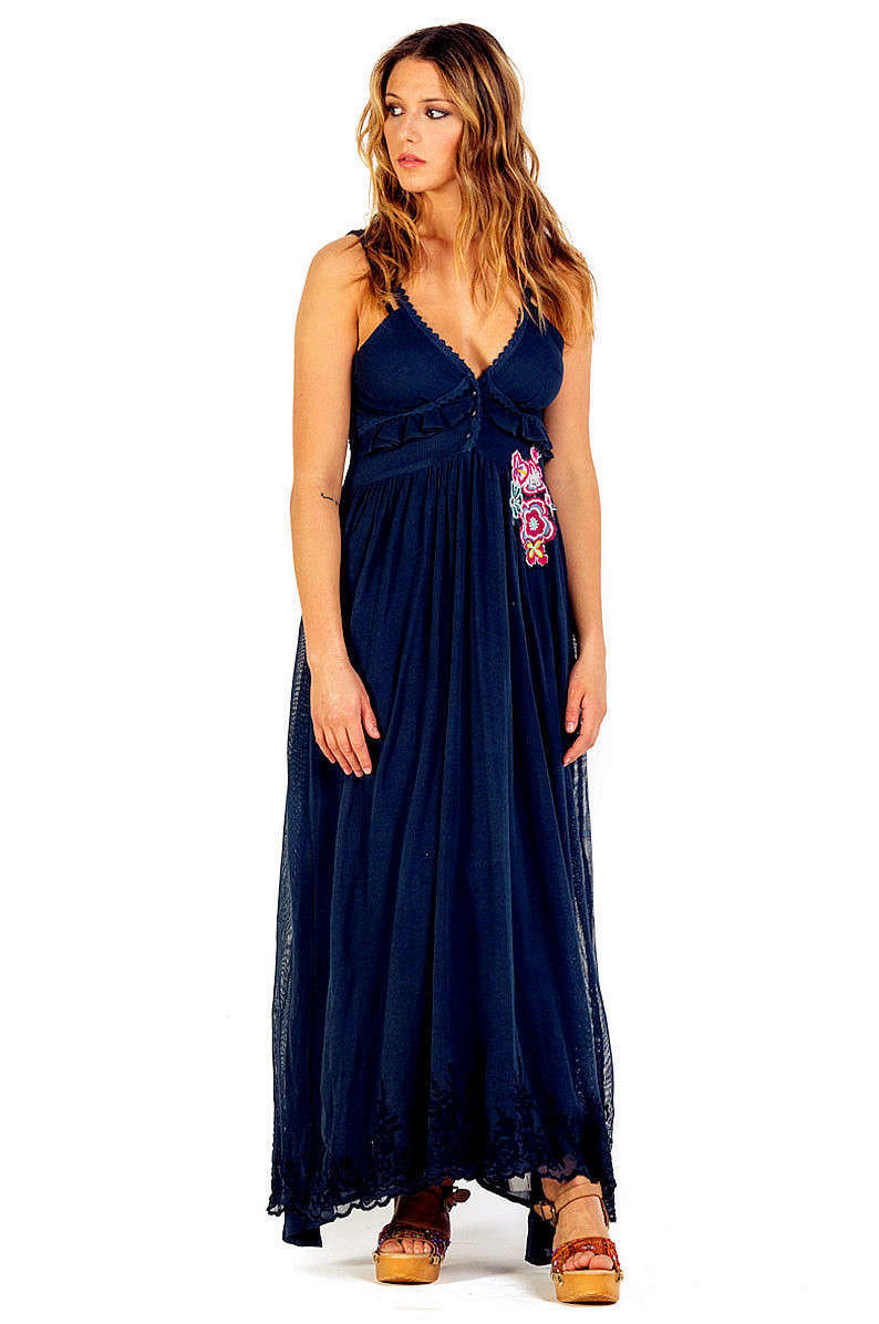 Savage Culture: Sexy Sweetheart Arabesque Cotton Maxi Dress Positano (2 Left!)