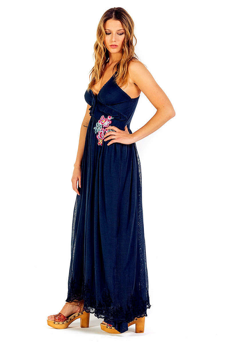 Savage Culture: Sexy Sweetheart Arabesque Cotton Maxi Dress Positano (2 Left!)