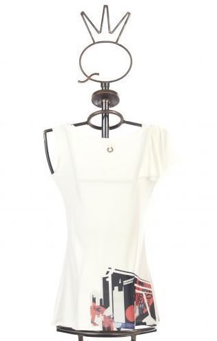Save The Queen: Asymmetrical Ruffled Cap Sleeve Tunic
