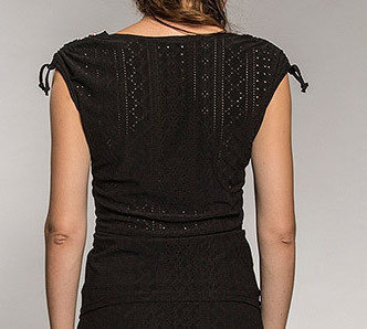 Myco Anna: Pretty In Patchwork Ruched & Tied Top (1 Left!)