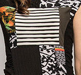Myco Anna: Pretty In Patchwork Ruched & Tied Top (1 Left!)