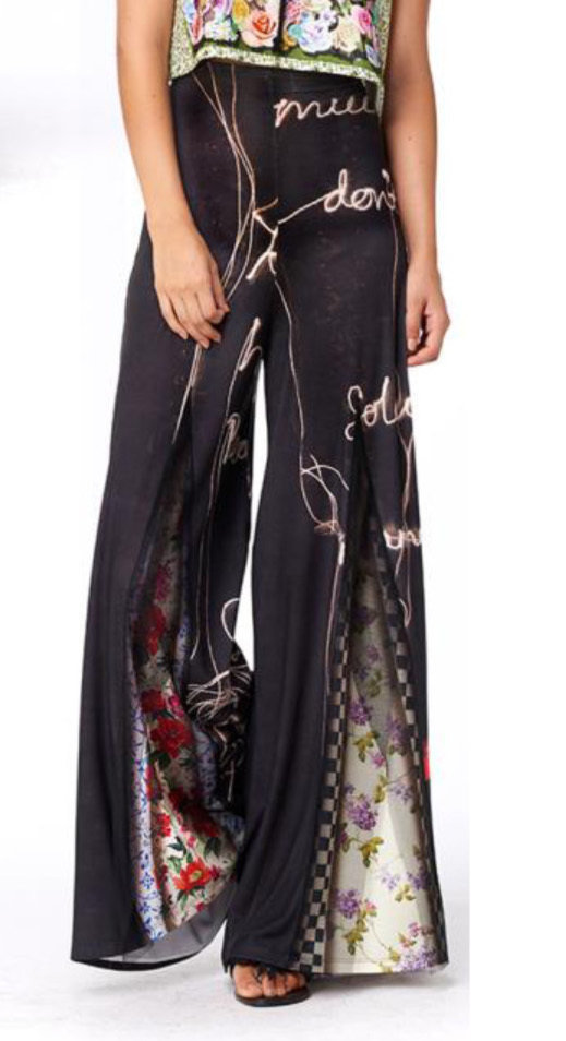 IPNG: Rosette Patchwork Illusion Wide Leg Flare Pant SOLD OUT