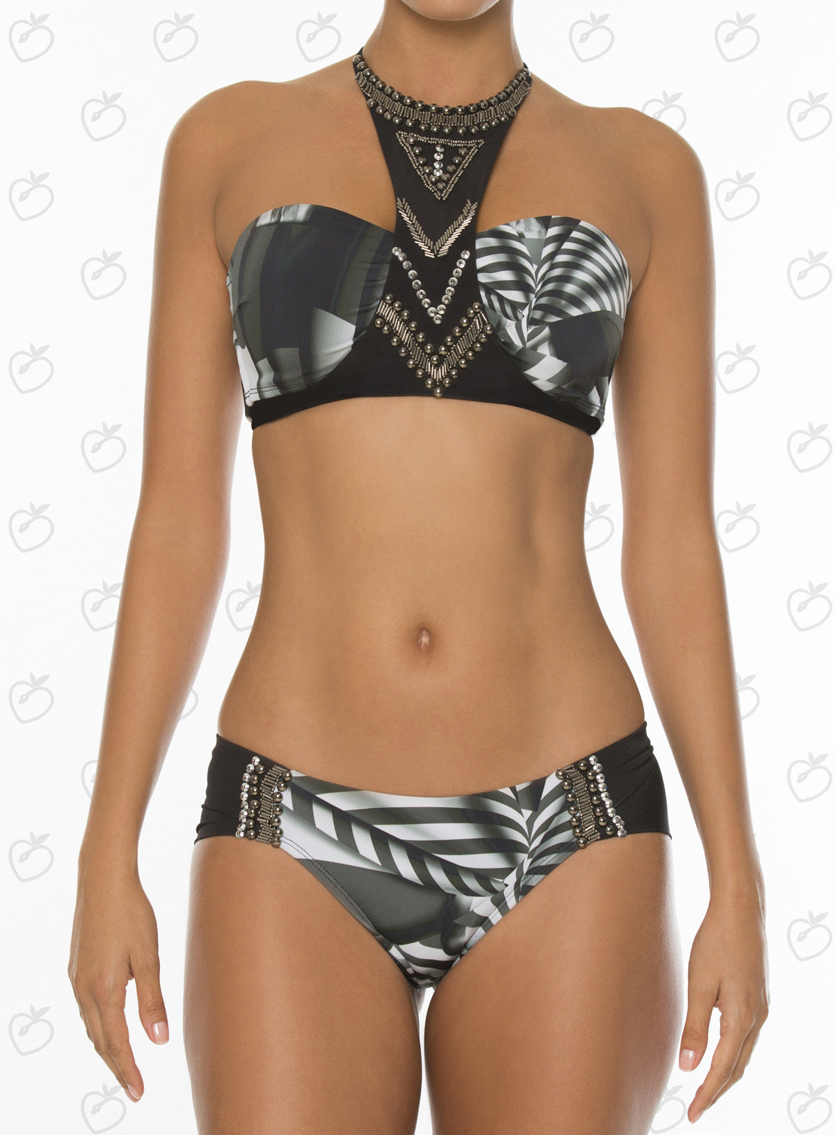 Paradizia Swimwear: Black Onyx Cutout Bikini Top SOLD OUT