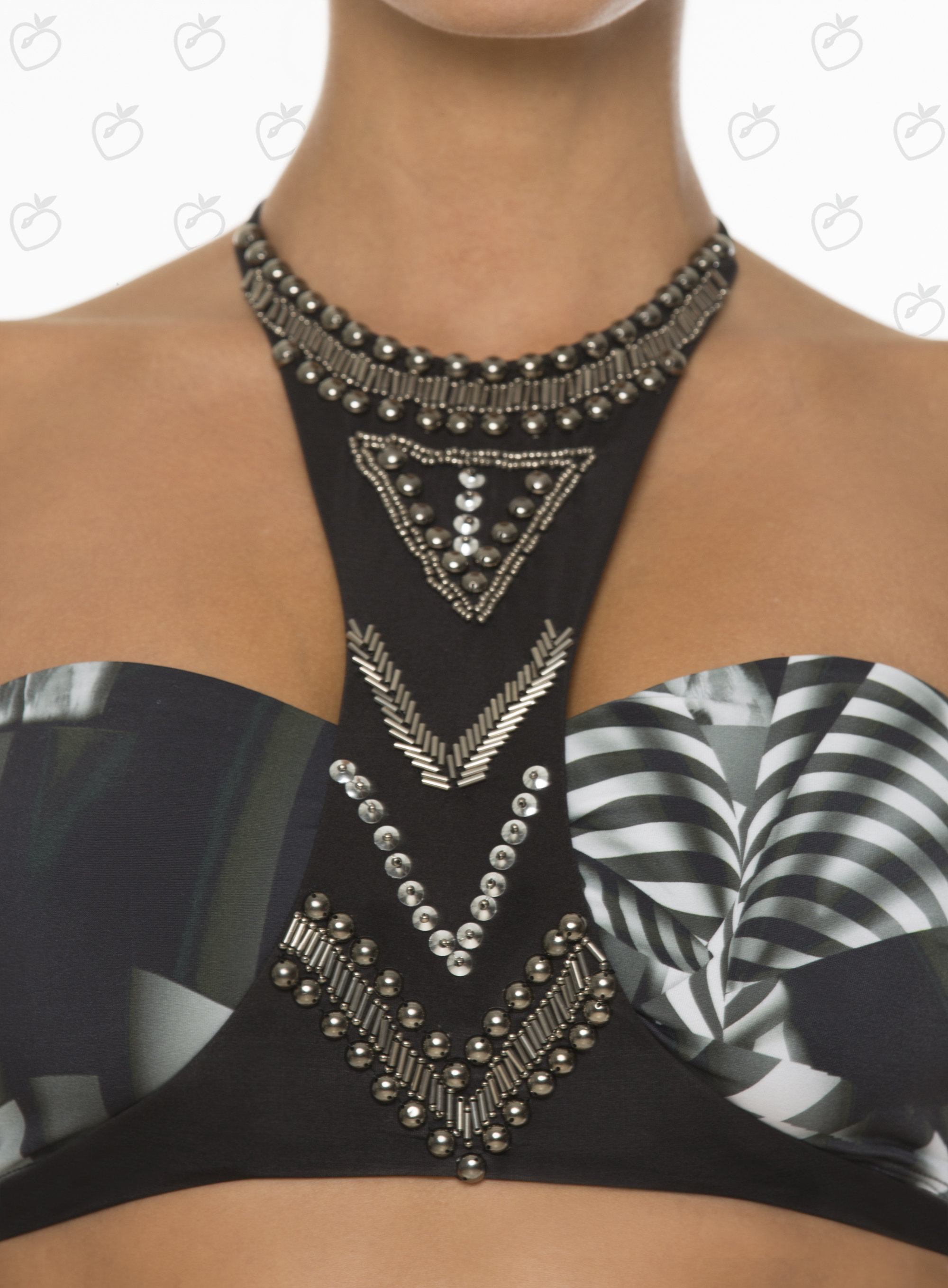 Paradizia Swimwear: Black Onyx Cutout Bikini Top SOLD OUT