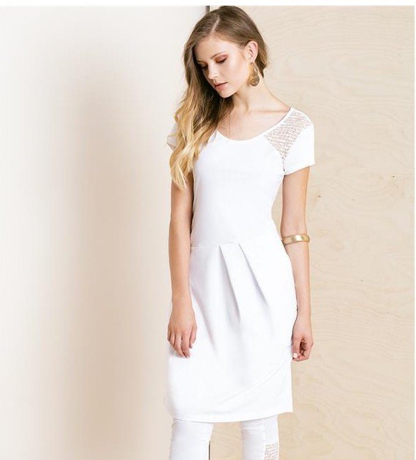 Maloka: Asymmetrical Pleat Midi Dress/Tunic (More Colors!)