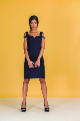 Paul Brial: Sweetheart Bodice Cut Out Shoulder Sexy Vixen Dress