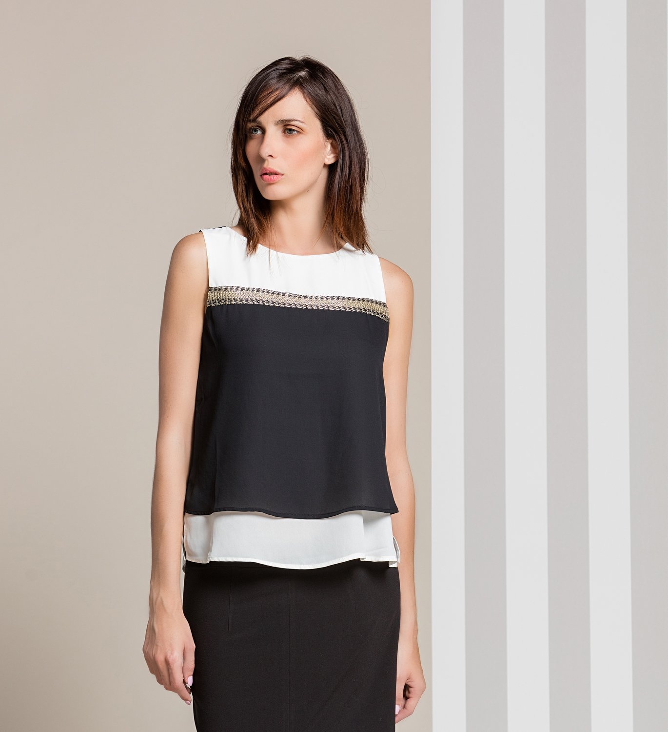 Paul Brial: Waves Colorblock Bling Tunic SOLD OUT