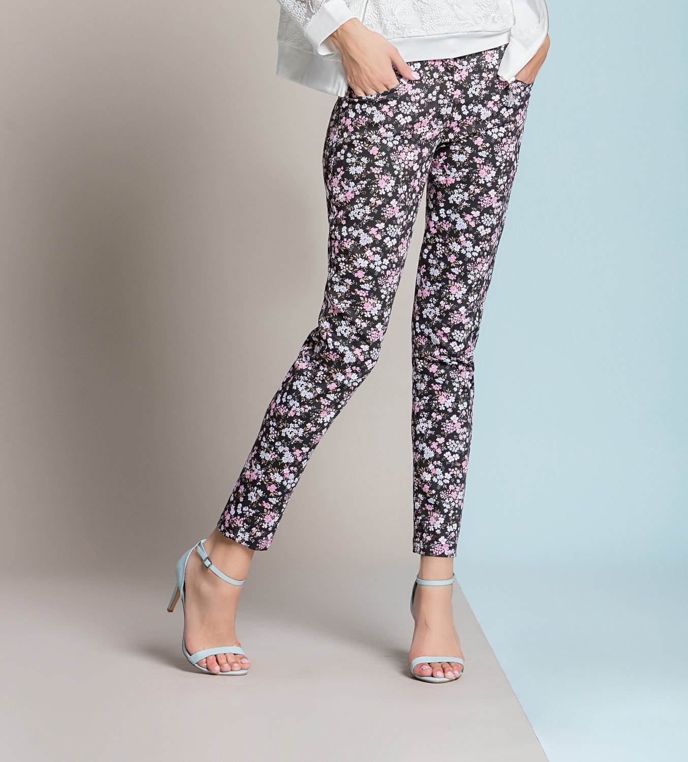 Paul Brial: Blush Flower Princess Seamed Cotton Pocket Pant SOLD OUT