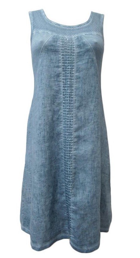 Maloka: Blue Crystal Bodice Cotton A-Line Dress/Tunic SOLD OUT