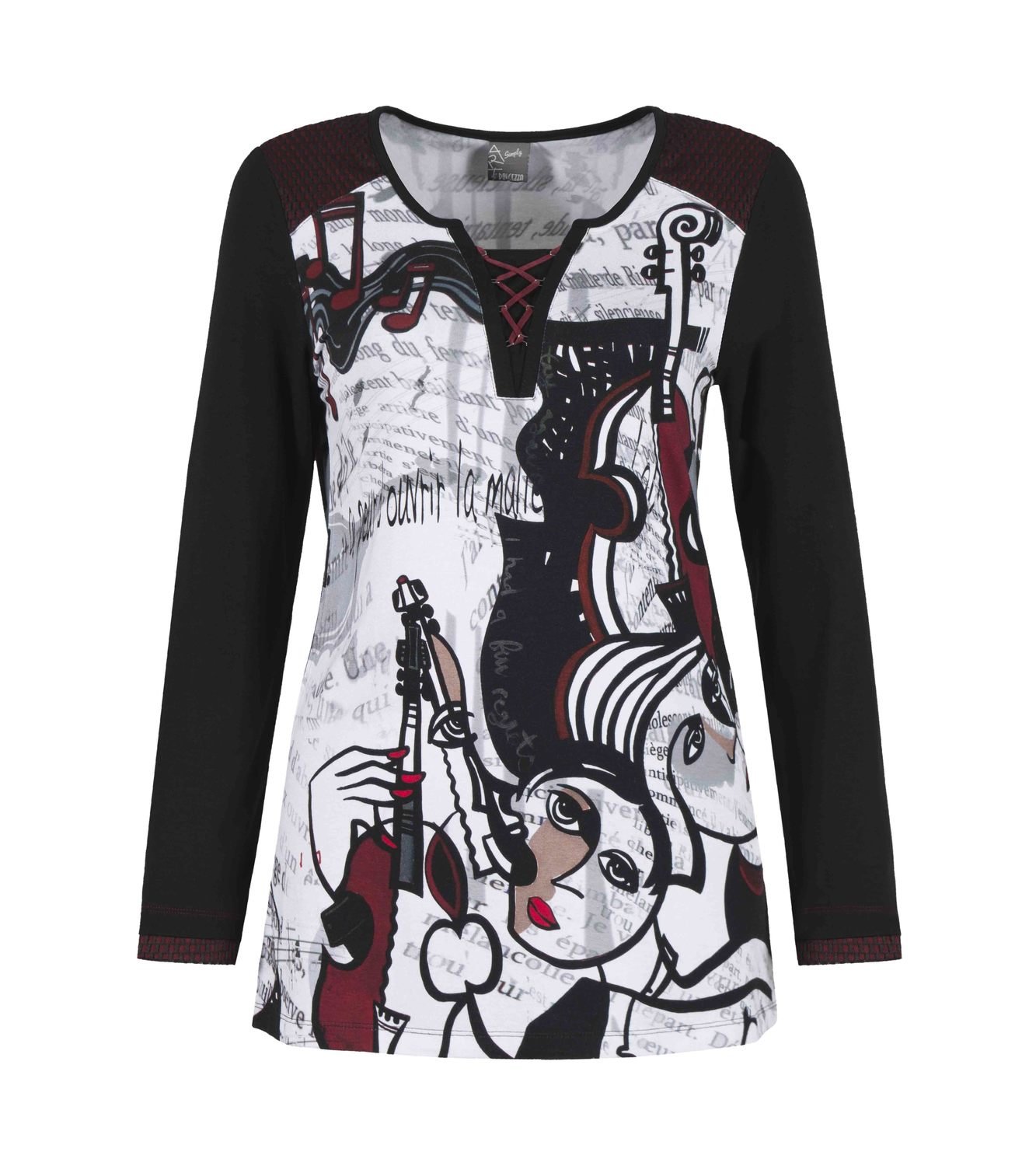 Simply Art Dolcezza: Charotte A Paris Violin Abstract Art Tunic SOLD OUT