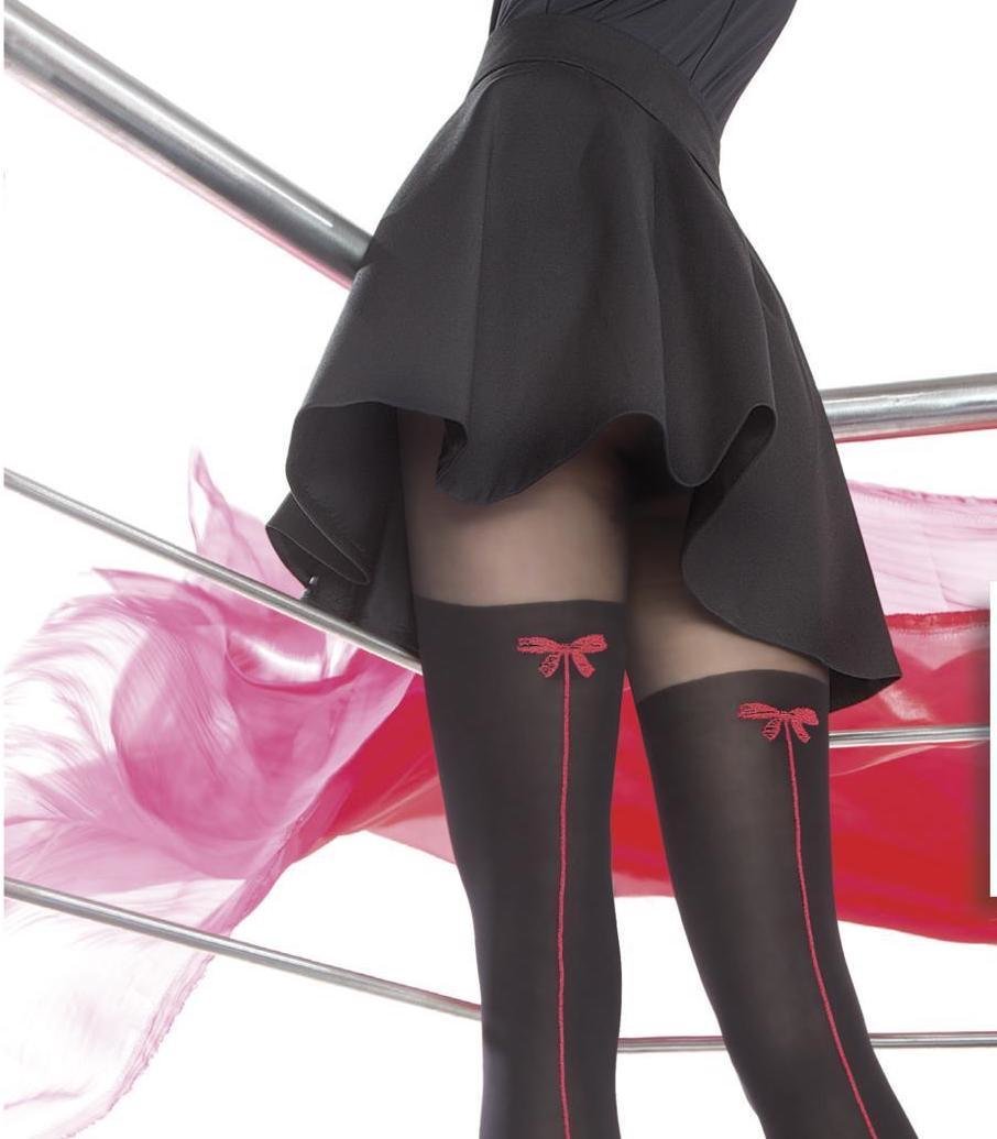 Fiore: Little Red Bow Opaque Tights (Few Left!)