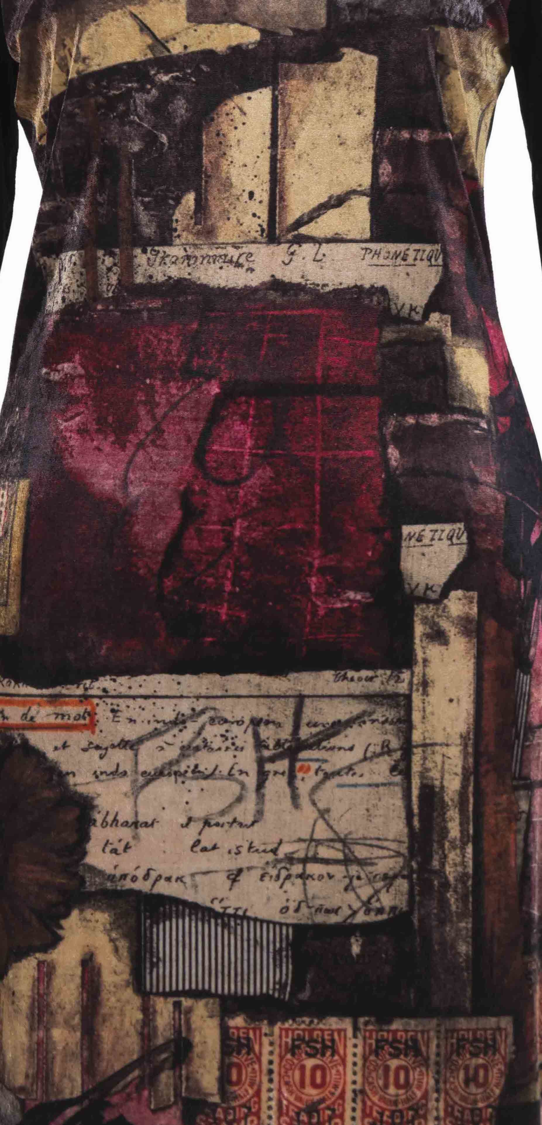 Simply Art Dolcezza: Letter Of Love & Espresso Abstract Art Velvet Midi Dress (2 Left!)