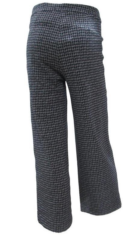 Maloka: Midnight Blue Jacquard Wide Leg Pant