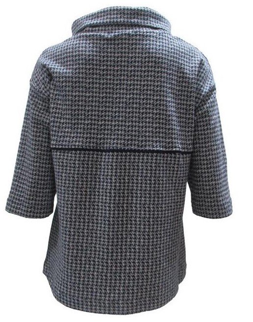 Maloka: Midnight Blue Jacquard Fit & Flare Flower Sweater (Few Left!)