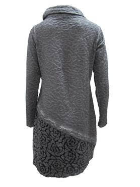 Maloka: Rose Imprinted Angled Hem Sweater Dress (Few Left!)