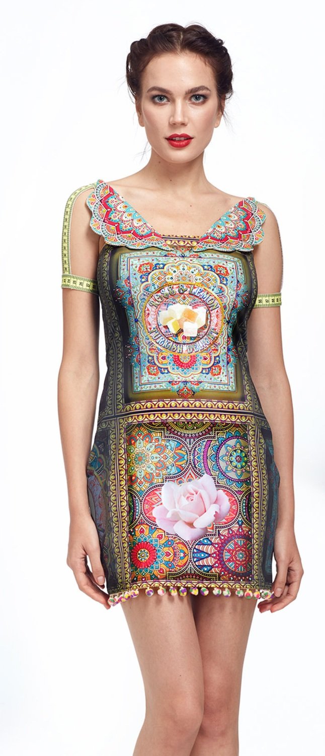 IPNG: Pink Lotus Pom Pom Illusion Mini Dress/Tunic