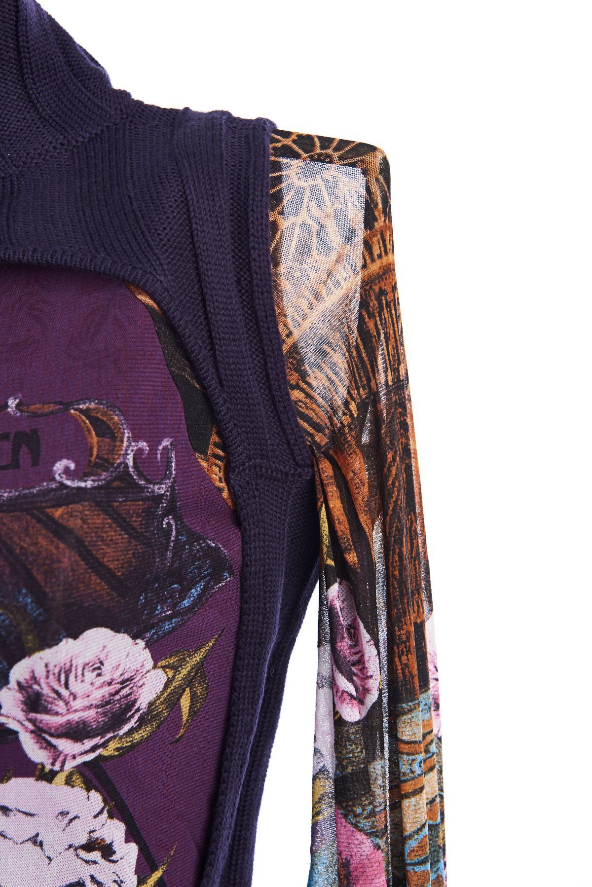 Save The Queen: Poudre Purple Rose Bodice Sweater Tunic (1 Left!)