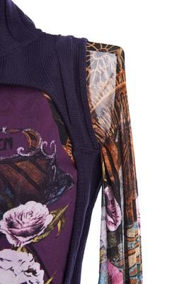 Save The Queen: Poudre Purple Rose Bodice Sweater Tunic