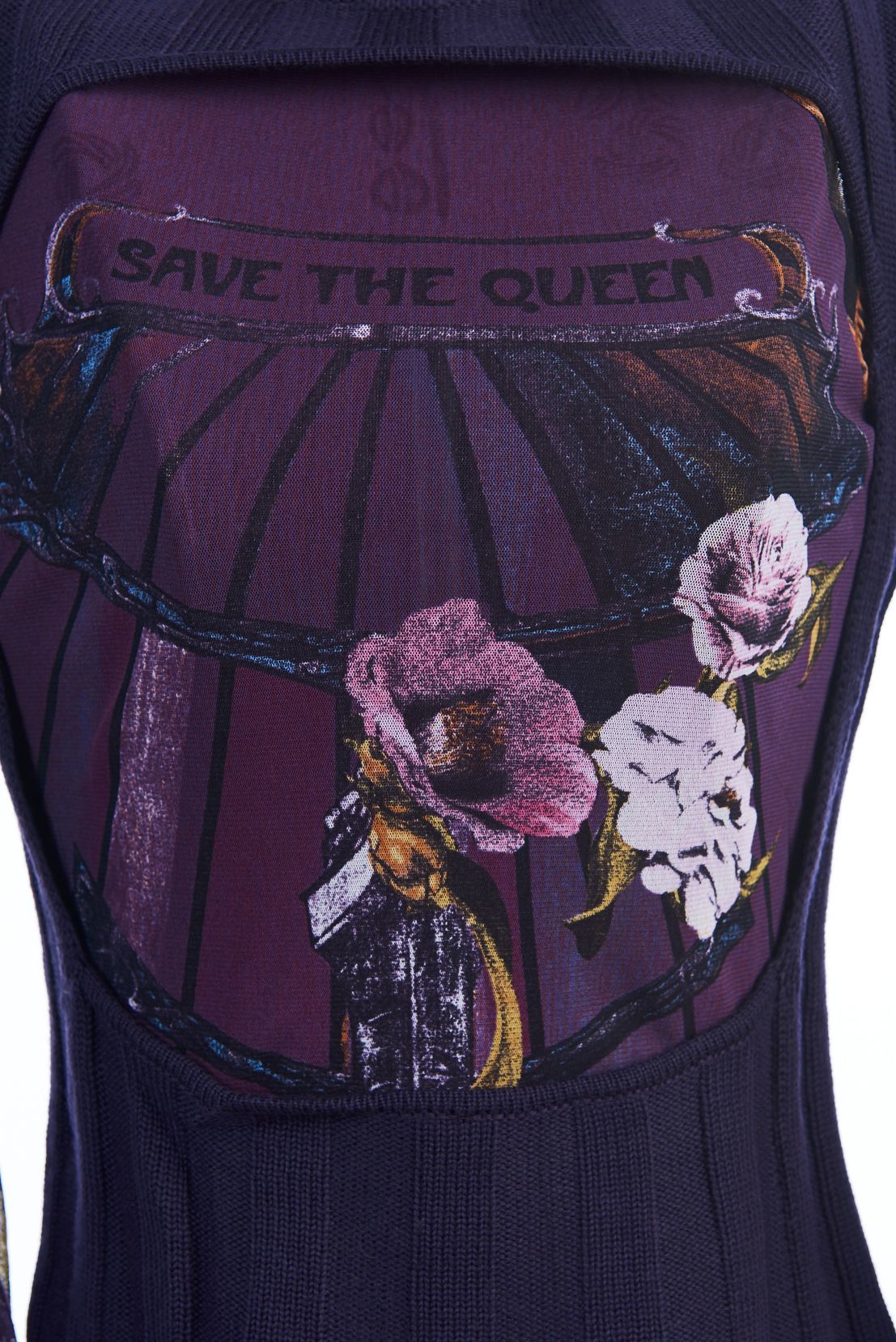 Save The Queen: Poudre Purple Rose Bodice Sweater Tunic (1 Left!)