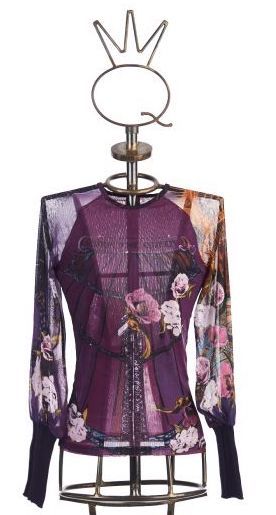 Save The Queen: Poudre Purple Rose Bodice Sweater Tunic (1 Left!)
