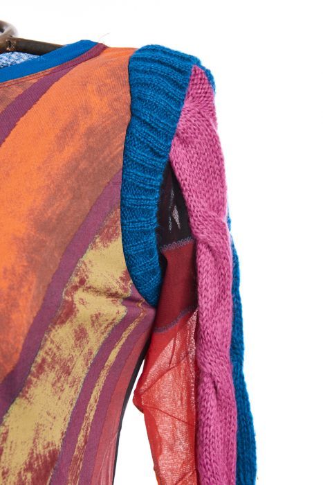 Save The Queen: Heart My Bodice Abstract Art Mixed Media Sweater Tunic (3 Left!)
